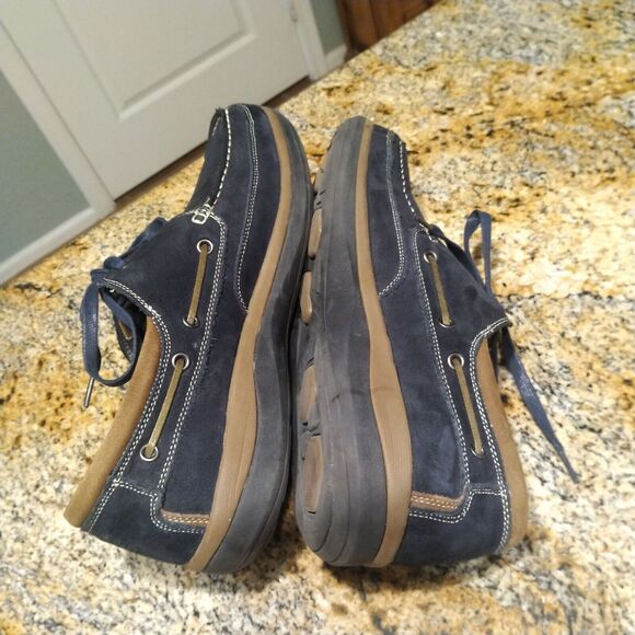 Propet Pomeroy MCA082S Men's Boat Shoe Oxfords Navy Blue Nubuck Size US 11.5W(E) - Picture 10 of 12